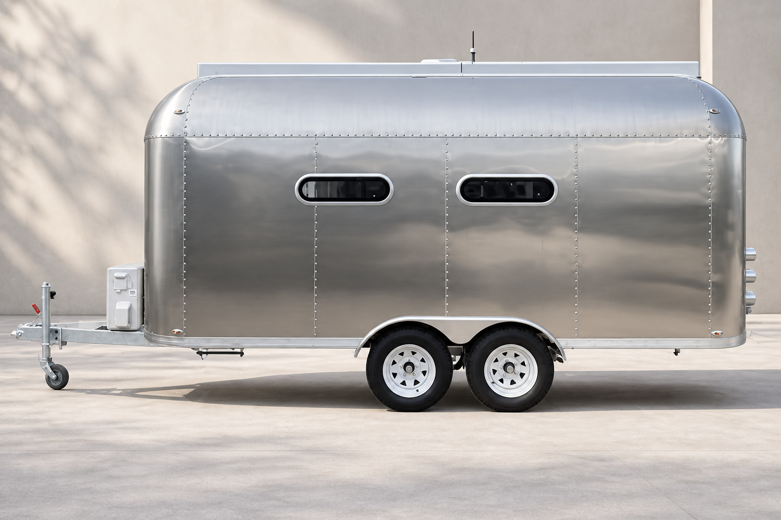 Stainless steel pet grooming trailer